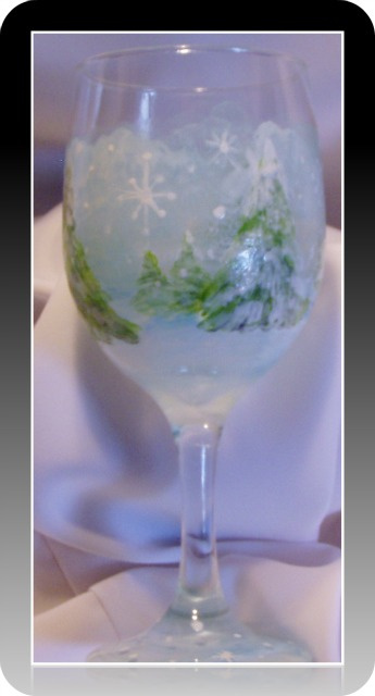 Winter Wonderland- Wine Glass